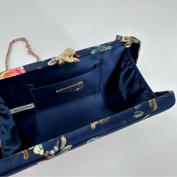 Satin Floral Clutch Crossbody Purse Two the Nines - Picture 7 of 13